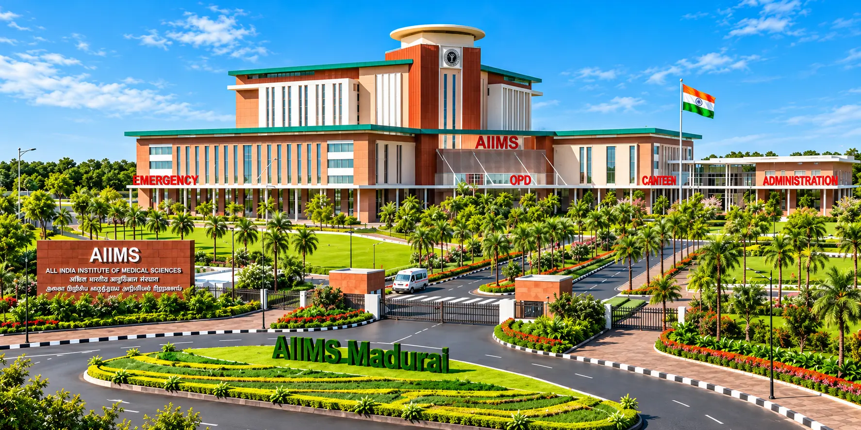 AIIMS Madurai - illustrative architectural image