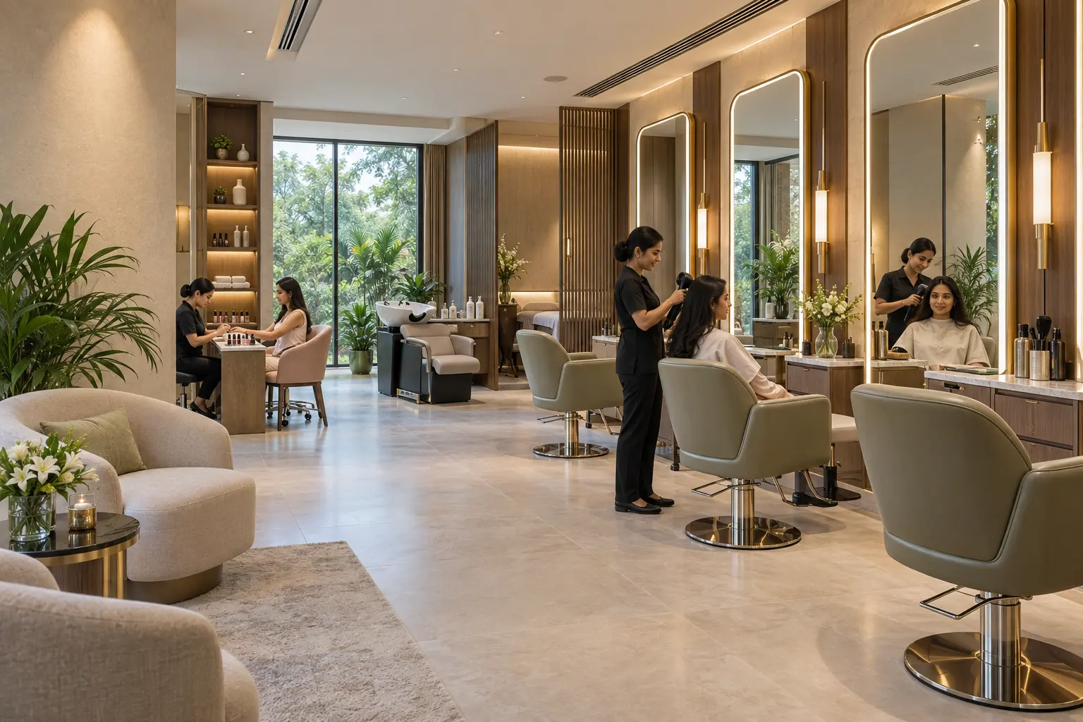 Premium waiting lounge at Astra Villas clubhouse