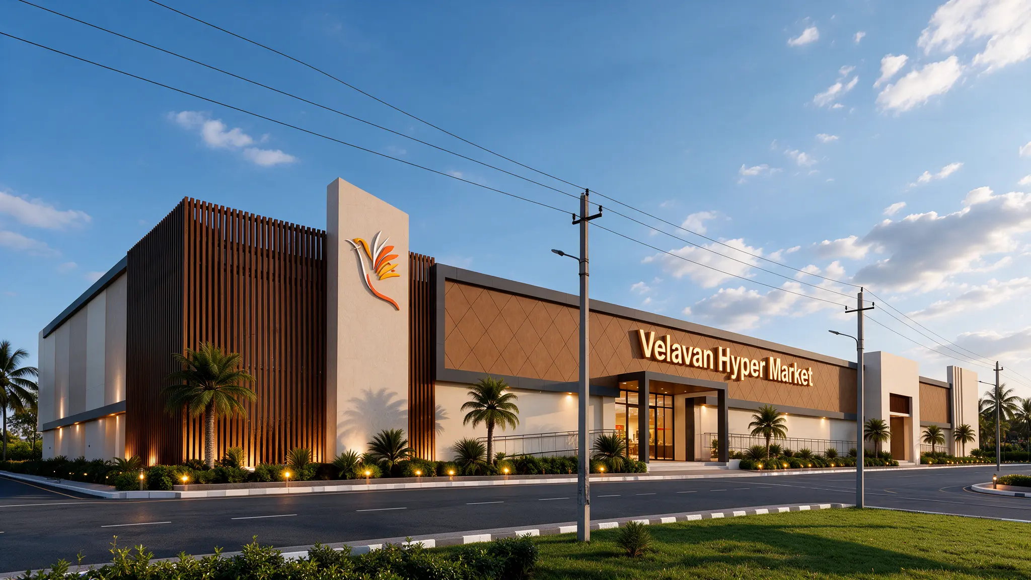 Velavan Hypermarket exterior view in Kappalur Madurai